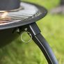 Camping Firebowl with Grill, Folding Legs and Carry Bag - Black Image 6