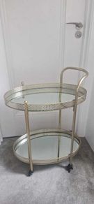 Gold Mirrored Drinks / Bar Trolley