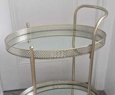 Gold Mirrored Drinks / Bar Trolley