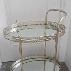Gold Mirrored Drinks / Bar Trolley