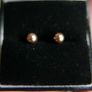 Vintage Sold 9ct Gold 375 Ball Stud Earrings 0,80g Image 3