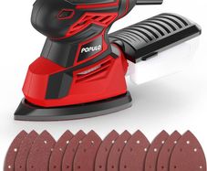 NEW SALE Electric Mouse Sander, 130W 14000RPM 230V Detail Sander with 12Pcs Sandpapers, Hand Sanders for Wood with Dust Collector, Compact Sanding Machine