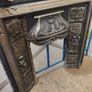 Antique Cast Iron Fireplace Insert Set Grate and Fret Victorian Style Image 2