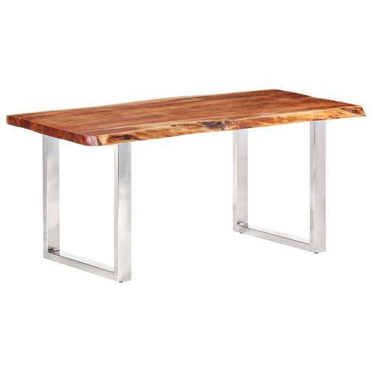 Dining Table with Live Edges Solid Acacia Wood 200 cm 6 cm