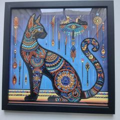Egyptian Style Cat Diamond Painting Framed
