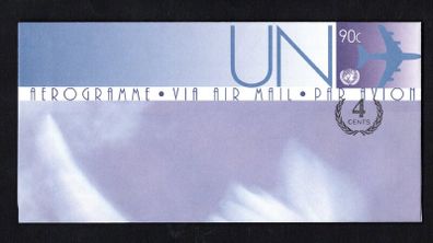 2007 United Nations New York  Aerogramme, Surcharged Unused