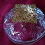 Killarney Crystal Cut Crystal Glass Happy Birthday Lidded Jewelry Dish / Bowl With 22 Carat Gold Cover Handle and Footed Base Finishing Made In Ireland Image 8