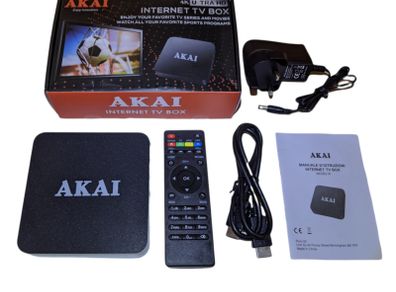 New Akai Internet Home TV Box Android 6.0 Quad-Core CPU Wi-Fi Kodi Play #1112