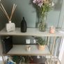 Gold & glass console table Image 3