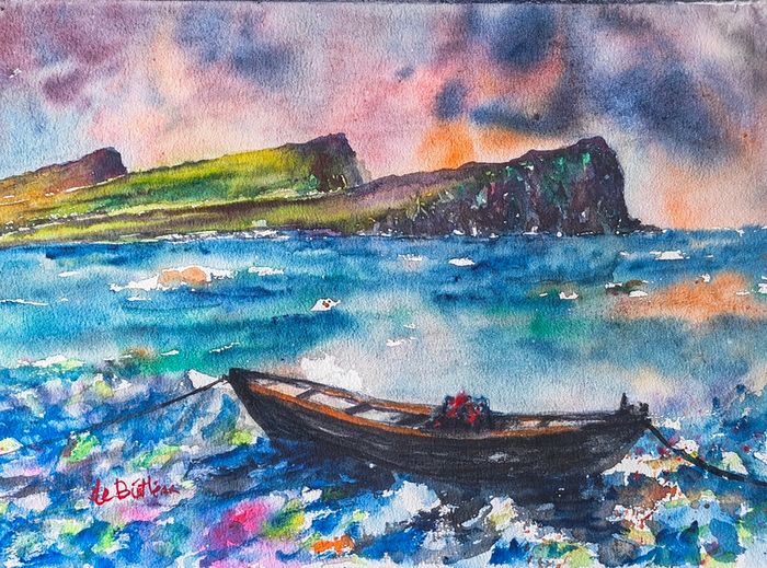 the three sisters watercolour