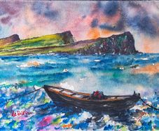 the three sisters watercolour