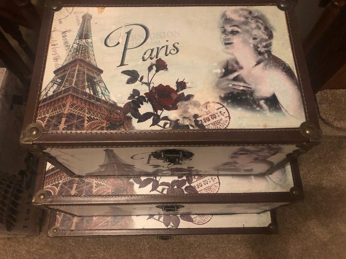 Set Of three wooden storage boxes. Three sets to sell