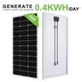 100W, 12V Solar Panel Kit with 20 A Solar Charge Controller and 5 m Solar Cable and Z Mounts for RV Boat Motor-home Image 3