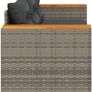 3-Seater Garden Sofa Poly Rattan Outdoor Lounge with Cushions & Steel Frame Weatherproof Rattan Garden Furniture  Removable Cushion Covers Black, Beige or Grey Image 4