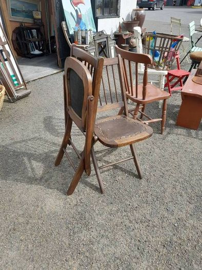 Pair Of Antique Folding Chairs