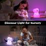 One Fire Dinosaur Night Light Kids LampBedroom, Colour Changing Baby Night Light, Silicone Dinosaur Lamp, USB Rechargeable Battery Lamp Kids Light Night Bedroom Decor,Cute Dinosaur GiftsBaby (WH-A27) Image 4