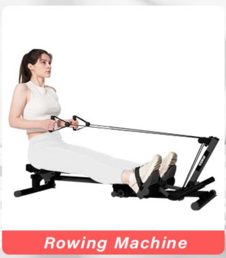 Rowing Machine, Ab Workout, Biceps Curls 3 in 1