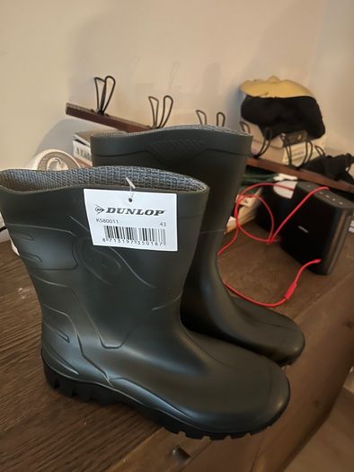 Mens wellies dark green