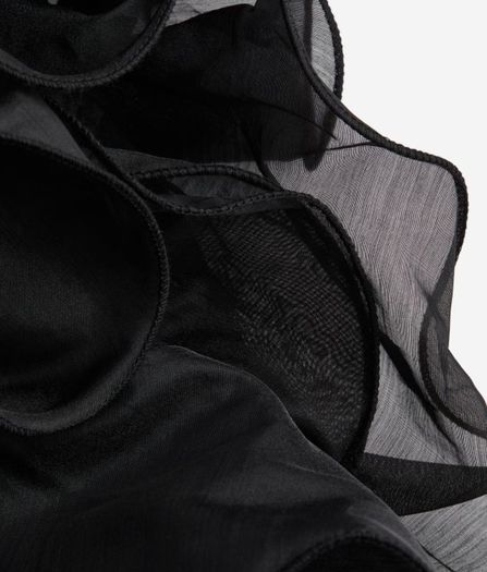 Black Frilled mini dress  size M, from H&M