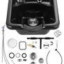 Shampoo Bowl, ABS Plastic Shampoo Sink for Salons and Home, Easy to Clean and Install Salon Shampoo Bowls for Hair Stylists, Shampoo Sink for Spa Center, Barbershop and Beauty Salon Use, Black Image 8