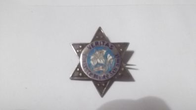 a antique solid silver and enamel irish brooch