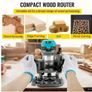 Electric Hand Trimmer Palm Router With Fixed Base And Plunge Base 710w Image 2