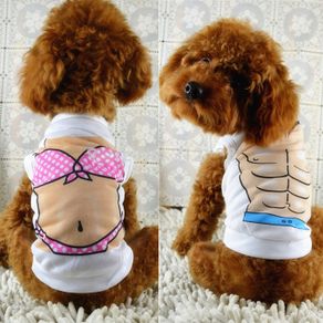 NEW dog and cat muscle/bikini printed t-shirt SIZES S-M-L