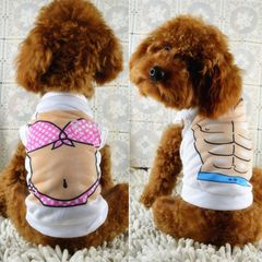 NEW dog and cat muscle/bikini printed t-shirt SIZES S-M-L