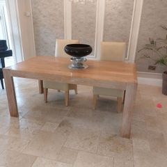 High quality limed oak dining table
