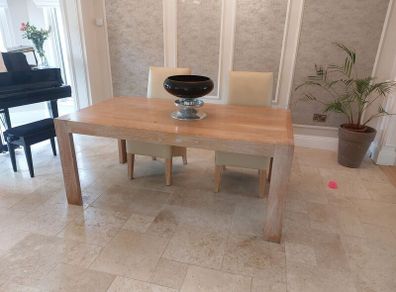 High quality limed oak dining table