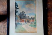 Vintage french watercolour