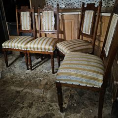 4 Beautiful Antique Edwardian dining living bedroom chairs.