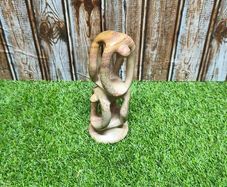 X1 Vintage Gymnastic Olympic Human Tower Figurine Stone White Sculpture Art