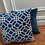Paul Costello Navy cushion & Geometric Navy Cushion Image 2
