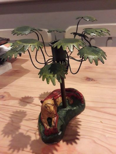 metal Tiger candlestick