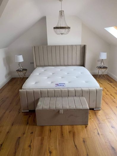 New King Size Bed with Optional Gaslift Ottoman Storage