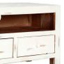 TV Cabinet White 120x30x40 cm Solid Acacia Wood Image 7