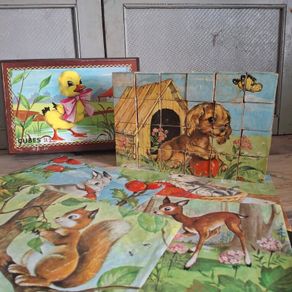 1960s French Puzzle Blocks