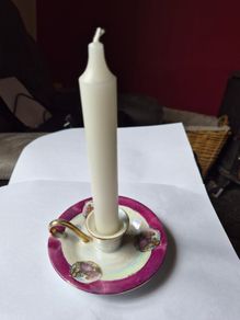Ceramic Candle holder w/Candle