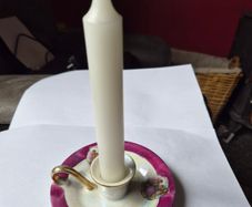 Ceramic Candle holder w/Candle