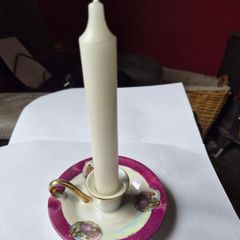 Ceramic Candle holder w/Candle