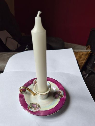 Ceramic Candle holder w/Candle