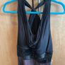 Tags on silk chiffon black dress uk14 formal dress Image 2