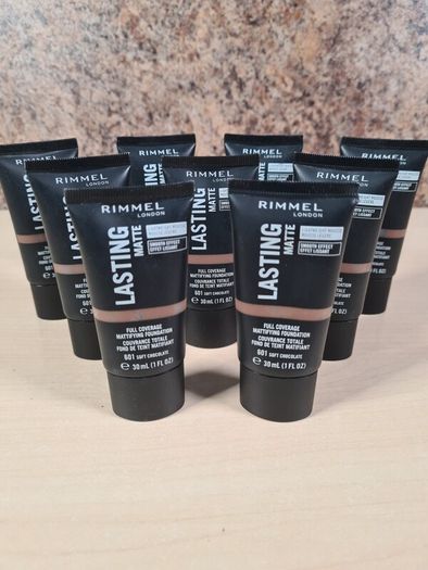 Rimmel London Lasting Matte Foundation 601 Soft Chocolate  30ml X  9 Brand New Unused