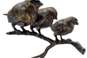 3 Sparrows On A Branch ( 21cm)- Bronze