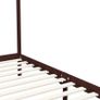 Canopy Bed Frame Dark Brown Solid Pine Wood 90x200 cm Image 4