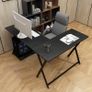 _L-shaped computer desk corner 120 cm + 110 cm, composite wood and metal, home office PC laptop study workstation table with CPU stand. Image 4