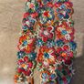 multi-color embroidered floral fabric trim /lace ribbon. Image 2