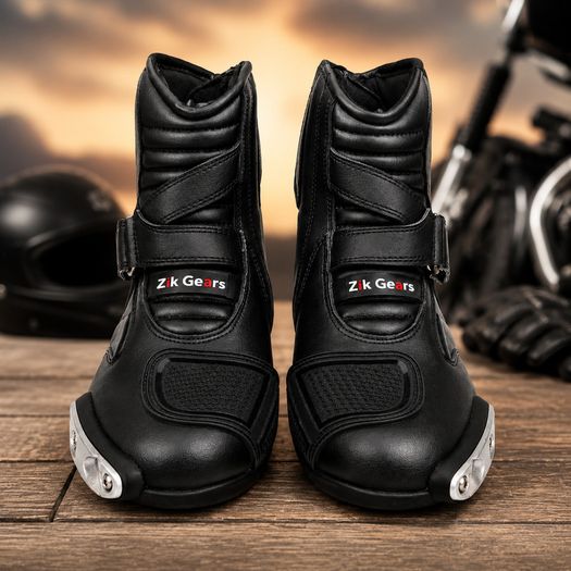 Genuine Leather Motorbike Riding Boots | Waterproof Motorcycle Boots for Men | Protective Biker Boots