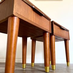 Vintage Retro Mid Century Teak Austinsuite Bedside Tables